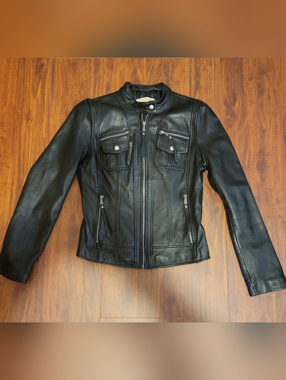 Michael Kors Womens Soft Shell Motorcycle Jacket Size Small.